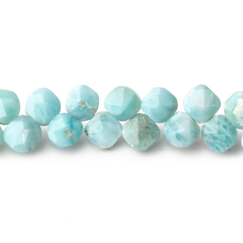 6mm Larimar Faceted Pillow Beads 7 inch 48 pieces - Beadsofcambay.com