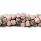 6mm Matte Rhodochrosite plain cube beads 7.5 inch 30 pieces - Beadsofcambay.com