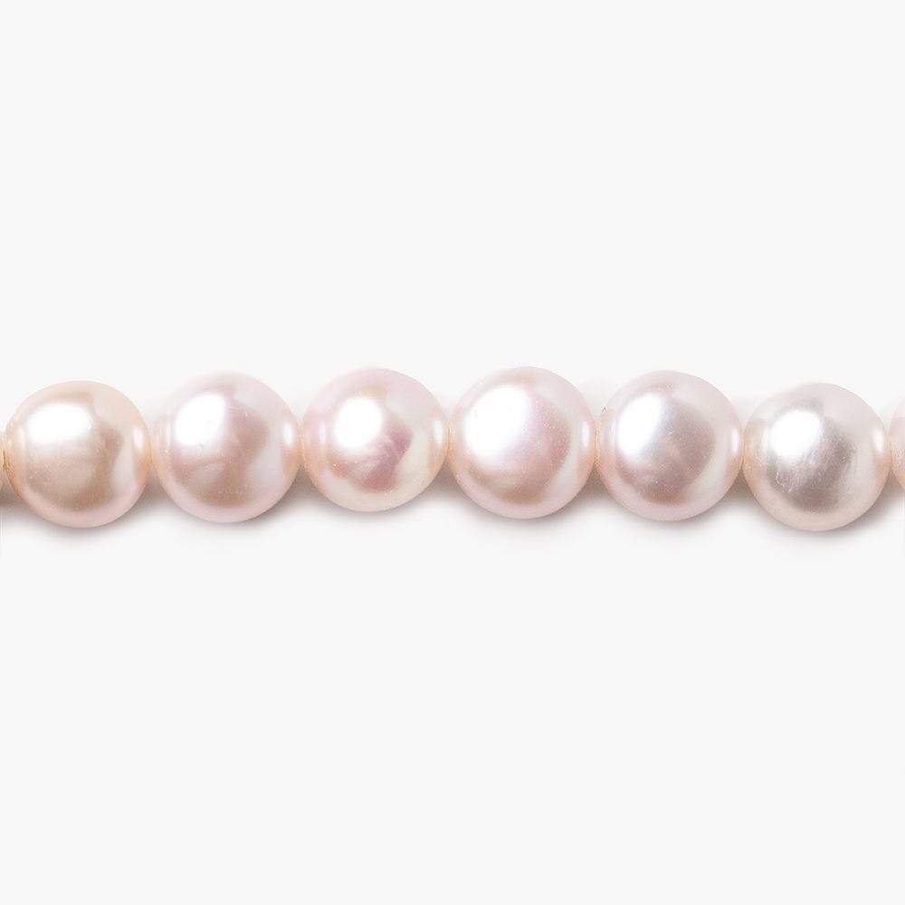 6mm Mauve Button Pearl, 15 inch - Beadsofcambay.com