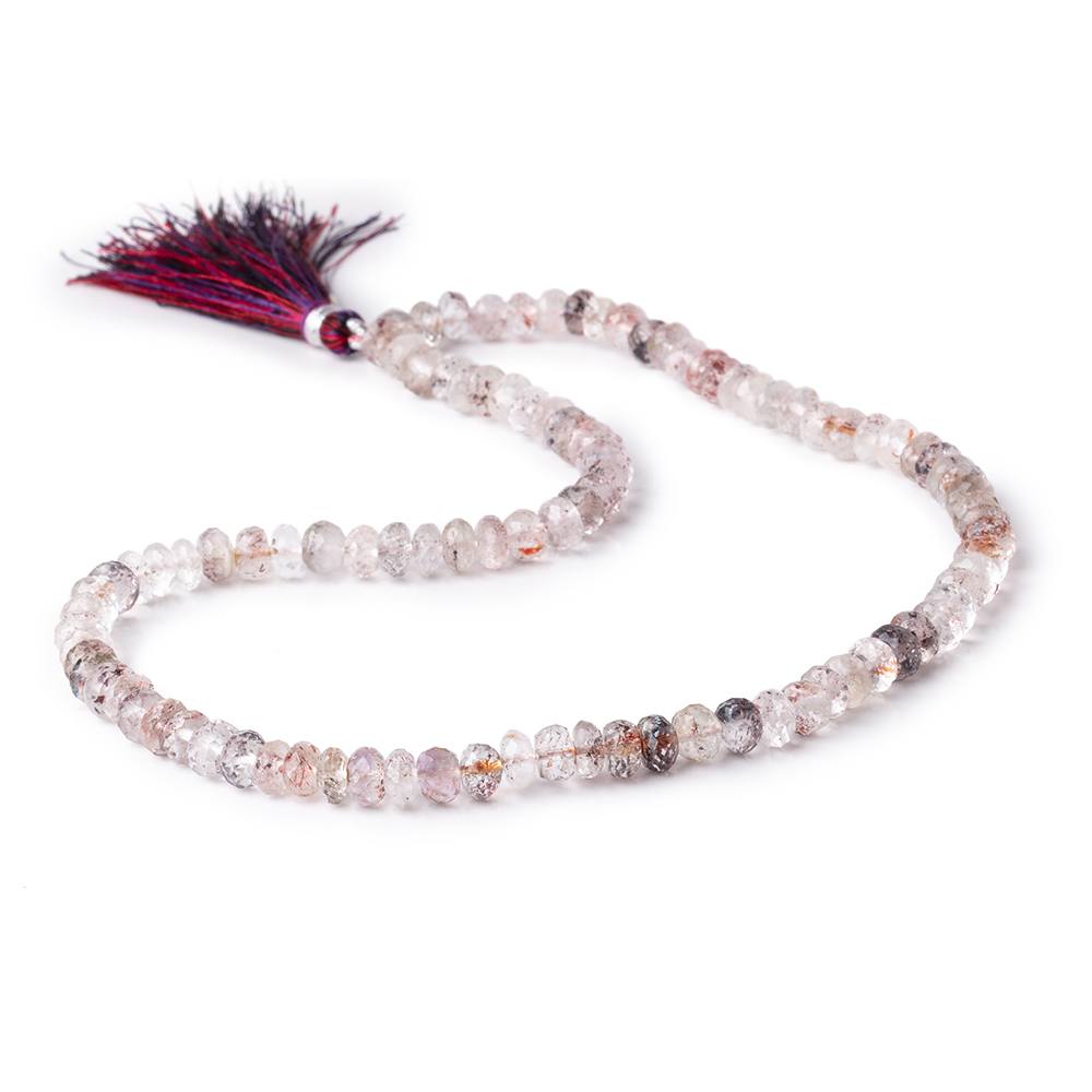 6mm Moss Amethyst Faceted Rondelle Beads 16 inch 103 pieces - Beadsofcambay.com