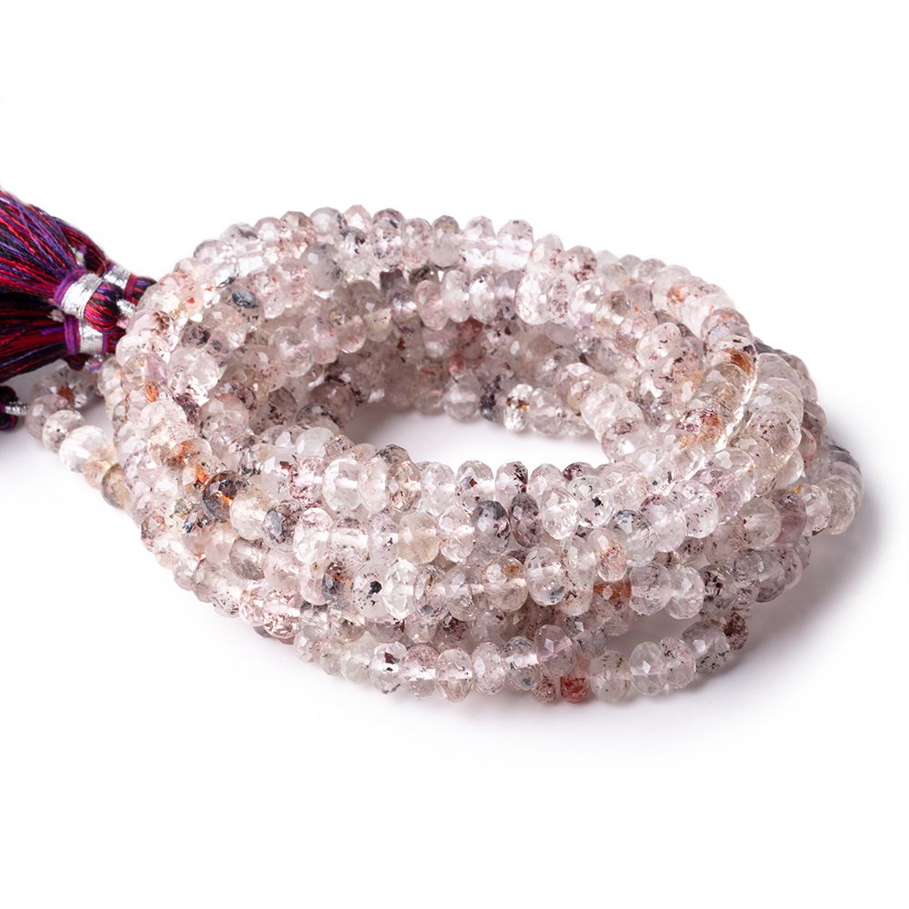 6mm Moss Amethyst Faceted Rondelle Beads 16 inch 103 pieces - Beadsofcambay.com