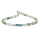 6mm Moss Aquamarine faceted rondelle beads 14 inch 110 pieces - Beadsofcambay.com