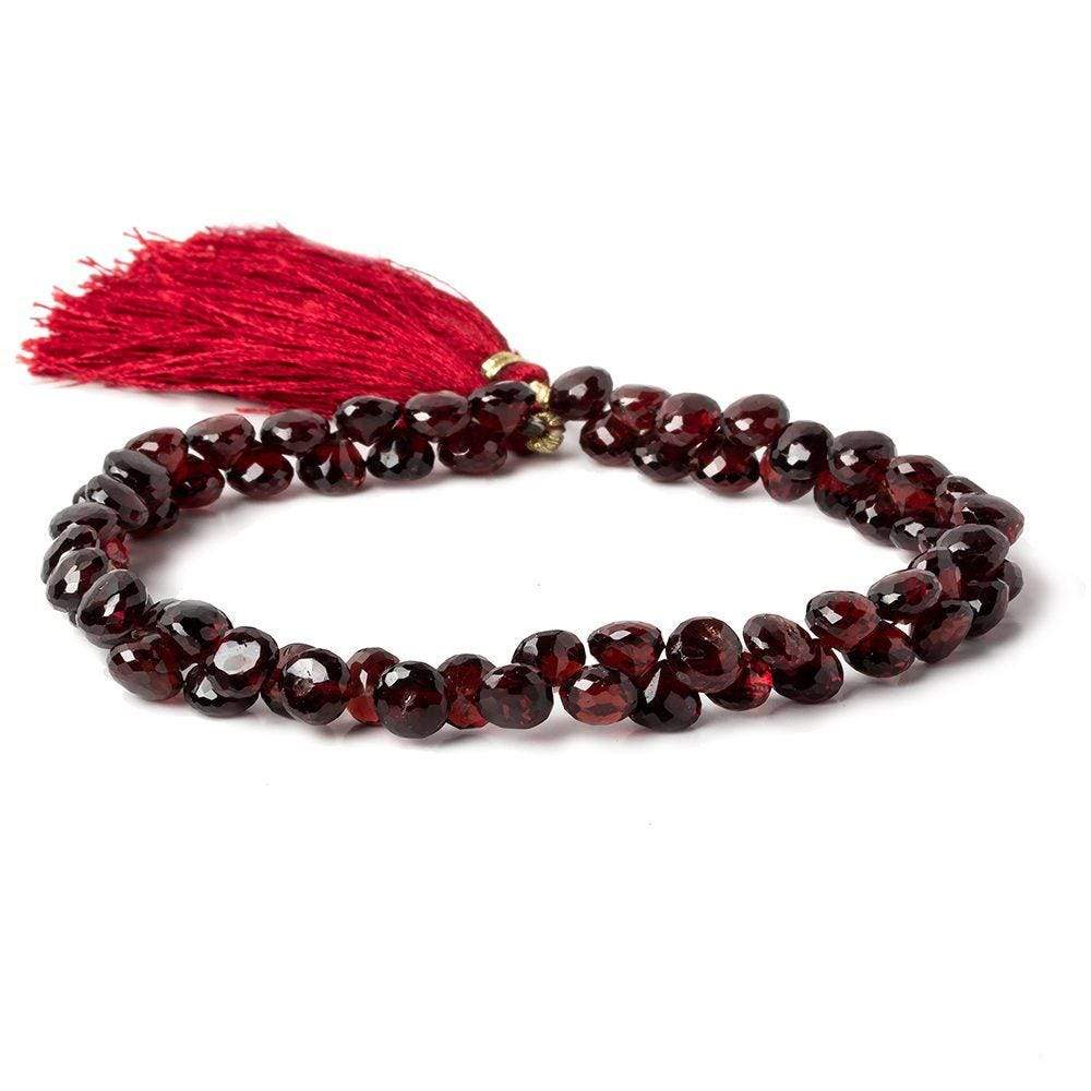 6mm Mozambique Garnet Beads Candy Kiss Briolette 7.75 inch 67 pieces - Beadsofcambay.com