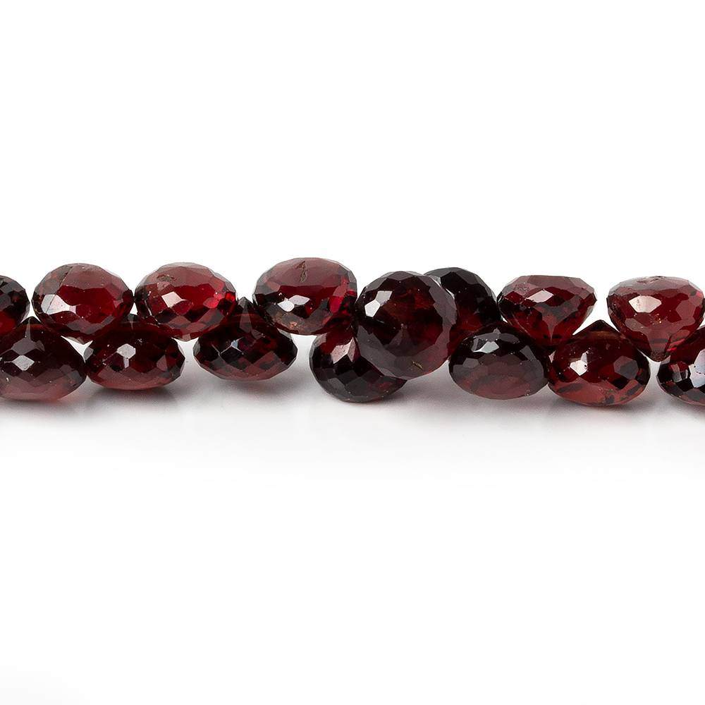 6mm Mozambique Garnet Beads Candy Kiss Briolette 7.75 inch 67 pieces - Beadsofcambay.com