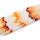 6mm Multi Color Fire Opal Plain Heshi Beads 8 inch 112 pieces - Beadsofcambay.com