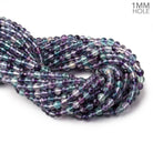 6mm Multi Color Fluorite Plain Round Beads 15.5 inch 70 pieces AA 1mm hole - Beadsofcambay.com