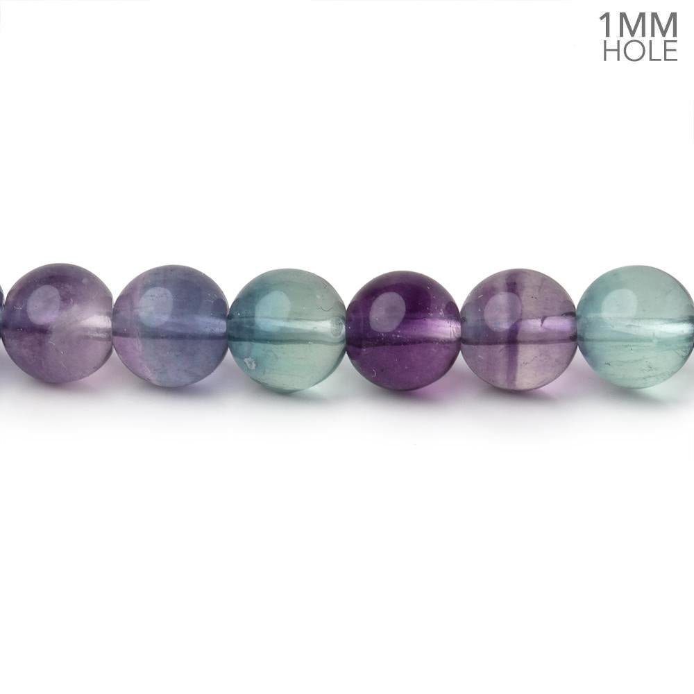 6mm Multi Color Fluorite Plain Round Beads 15.5 inch 70 pieces AA 1mm hole - Beadsofcambay.com