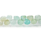 6mm Multi Color Peruvian Opal faceted heart beads 8 inch 50 pieces - Beadsofcambay.com