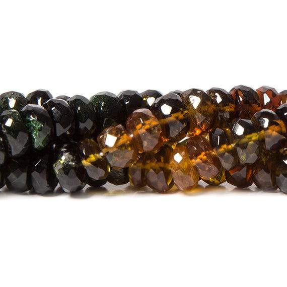 6mm Multi Color Tourmaline Beads Faceted Rondelle 109 pcs - Beadsofcambay.com
