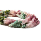 6mm Multi Color Tourmaline plain rondelles 16 inches 115 beads - Beadsofcambay.com