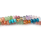 6mm Multi Gemstone Plain Rondelle Beads 36 inch 266 pieces AA - Beadsofcambay.com