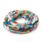 6mm Multi Gemstone Plain Rondelle Beads 36 inch 266 pieces AA - Beadsofcambay.com