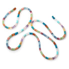 6mm Multi Gemstone Plain Rondelle Beads 36 inch 266 pieces AA - Beadsofcambay.com