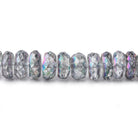 6mm Mystic Grey Topaz Faceted Rondelle Beads 16 inch 157 pieces - Beadsofcambay.com