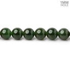 6mm Nephrite Jade Plain Round Beads 15 inch 68 pieces 1mm Hole - Beadsofcambay.com