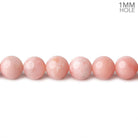 6mm Pink Peruvian Opal plain round large hole beads 16 inch 69 pieces A - Beadsofcambay.com