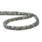 6mm Platinum Moonstone Center Drilled Square Heshi Beads 16 inch 20 pcs - Beadsofcambay.com