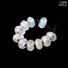 6mm Rainbow Moonstone 1.5mm Large Hole Faceted Rondelle Set of 10 Beads - Beadsofcambay.com