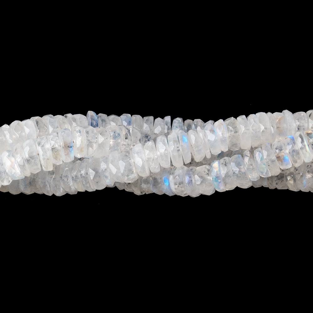 6mm Rainbow Moonstone Faceted Heshi Beads 8 inch 103 pieces - Beadsofcambay.com