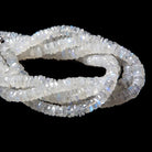 6mm Rainbow Moonstone faceted heshi beads 8 inch 105 pieces - Beadsofcambay.com