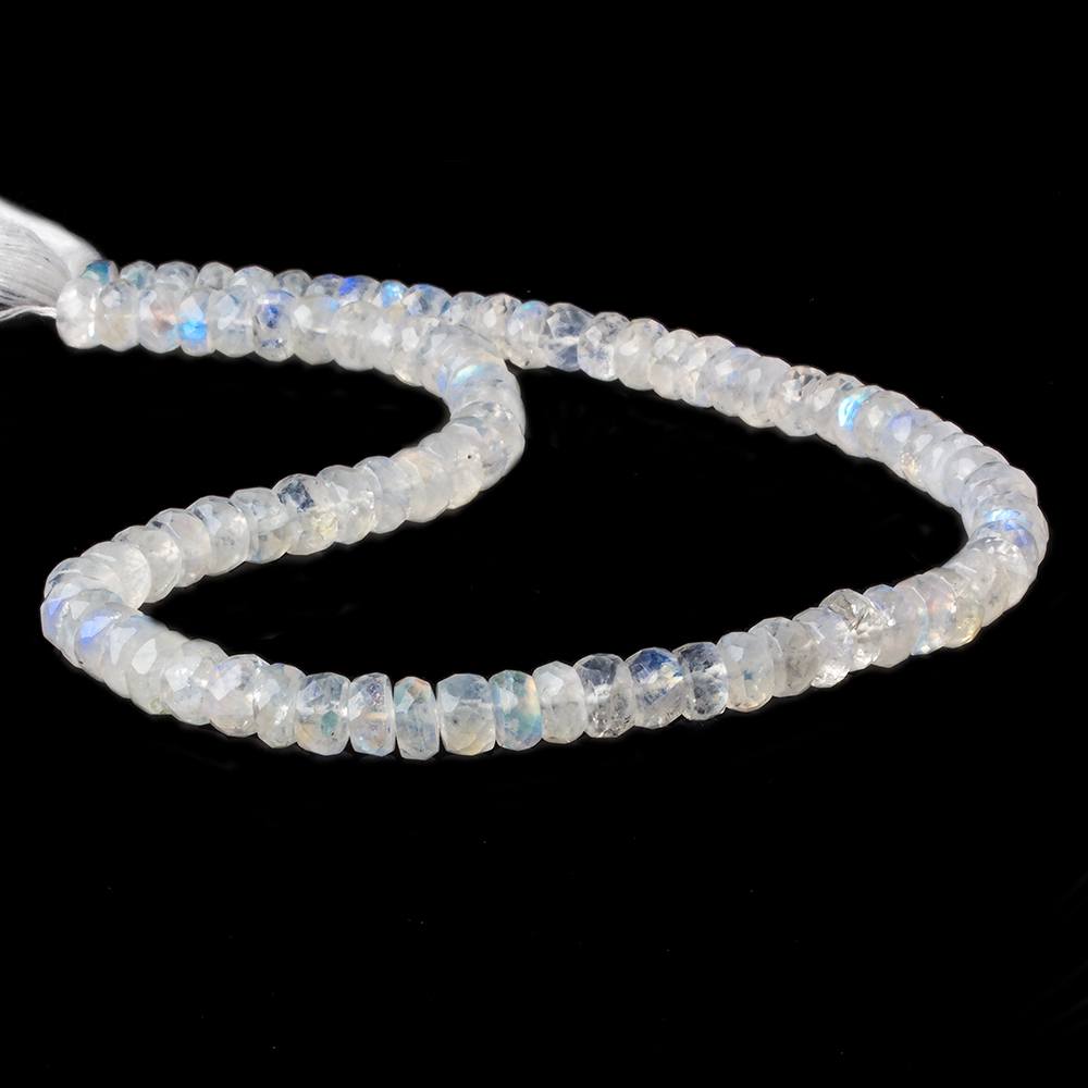 6mm Rainbow Moonstone Faceted Rondelle Beads 13 inch 80 pieces AAA - Beadsofcambay.com