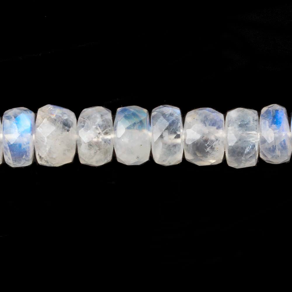 6mm Rainbow Moonstone Faceted Rondelle Beads 13 inch 80 pieces AAA - Beadsofcambay.com