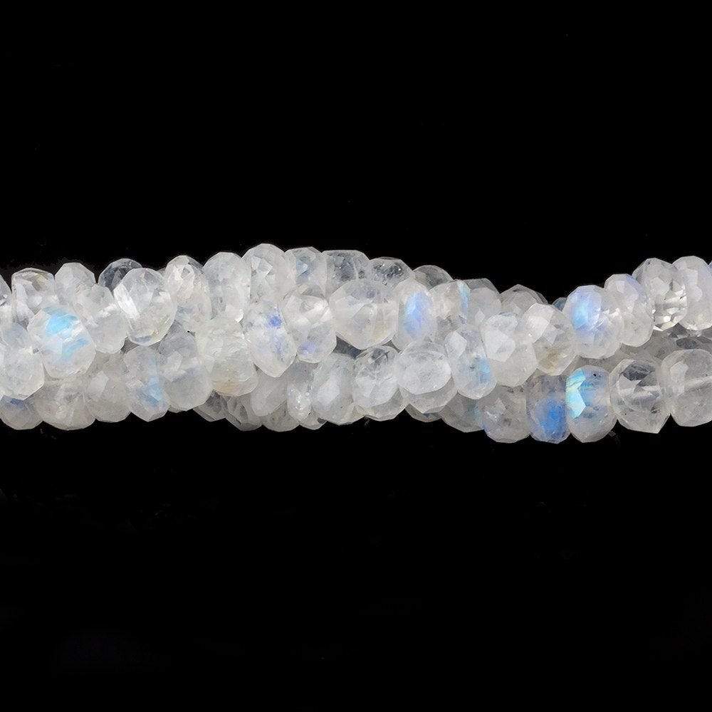 6mm Rainbow Moonstone Faceted Rondelle Beads 8 inch 57 pieces A - Beadsofcambay.com