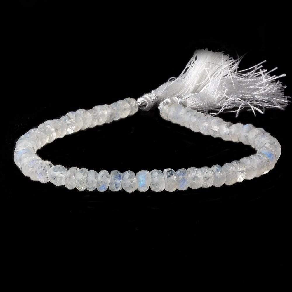 6mm Rainbow Moonstone Faceted Rondelle Beads 8 inch 57 pieces A - Beadsofcambay.com