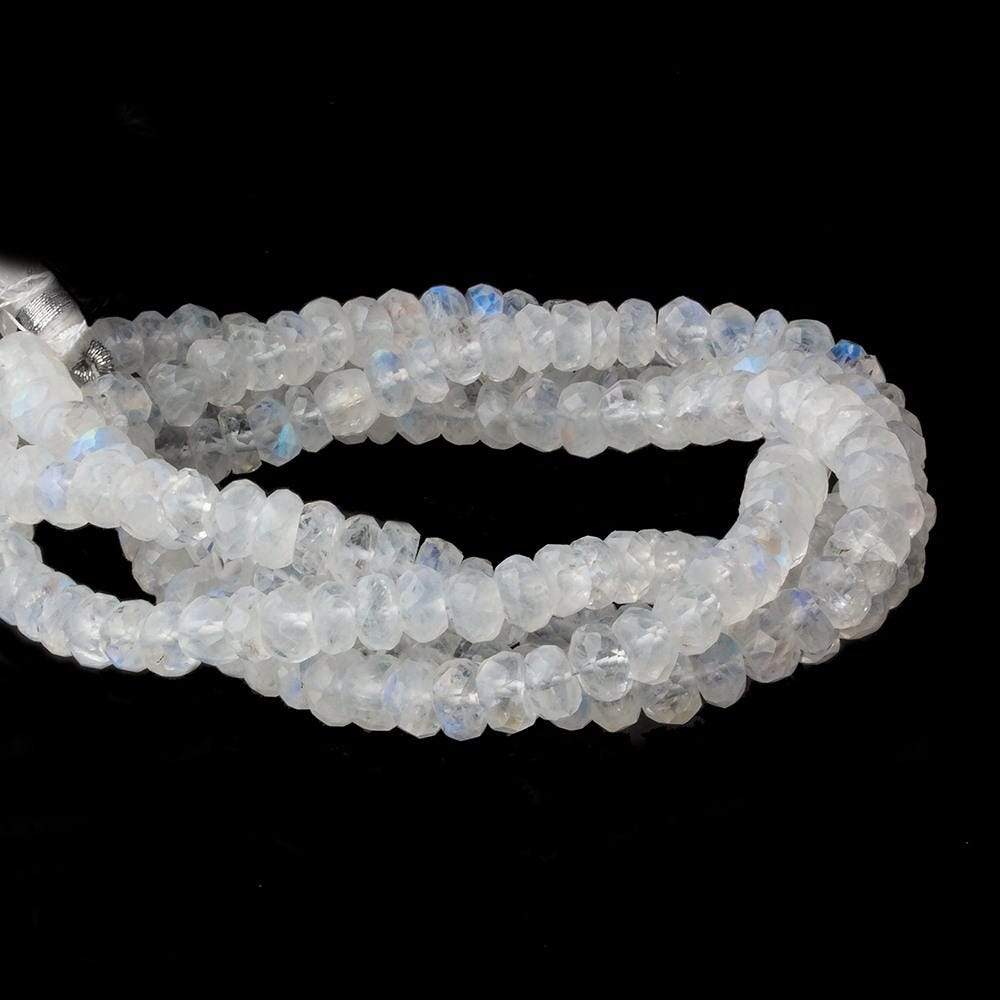 6mm Rainbow Moonstone Faceted Rondelle Beads 8 inch 57 pieces A - Beadsofcambay.com