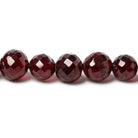 6mm Red Garnet faceted round beads 16 inch 66 pieces - Beadsofcambay.com