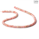 6mm Rhodochrosite Plain Rondelle Beads 16 inch 100 pieces 1mm hole - Beadsofcambay.com