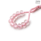 6mm Rose Quartz 2mm Large Hole Faceted Rondelle Bead Set of 10 - Beadsofcambay.com
