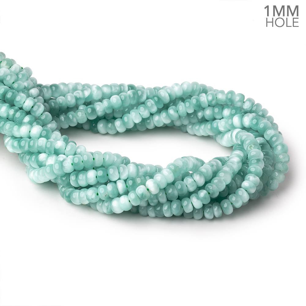 6mm Russian Green Angelite Plain Rondelle Beads 15.5 inch 100 pieces AA - Beadsofcambay.com