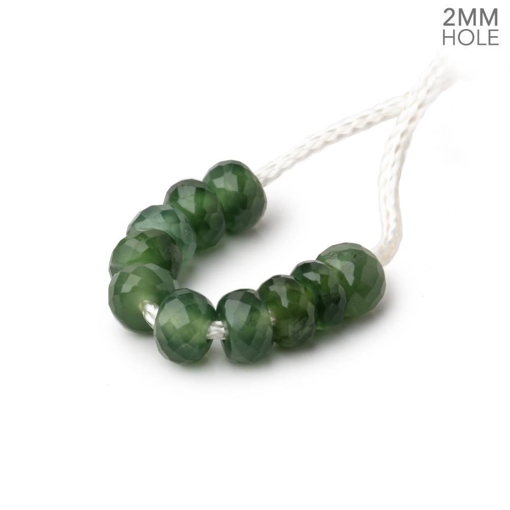 6mm Serpentine 2mm Large Hole Faceted Rondelle Bead Set of 10 - Beadsofcambay.com