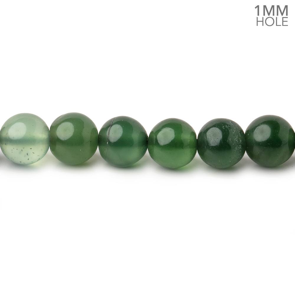 6mm Serpentine Plain Round Beads 16 inch 66 pieces 1mm Large Hole AA - Beadsofcambay.com