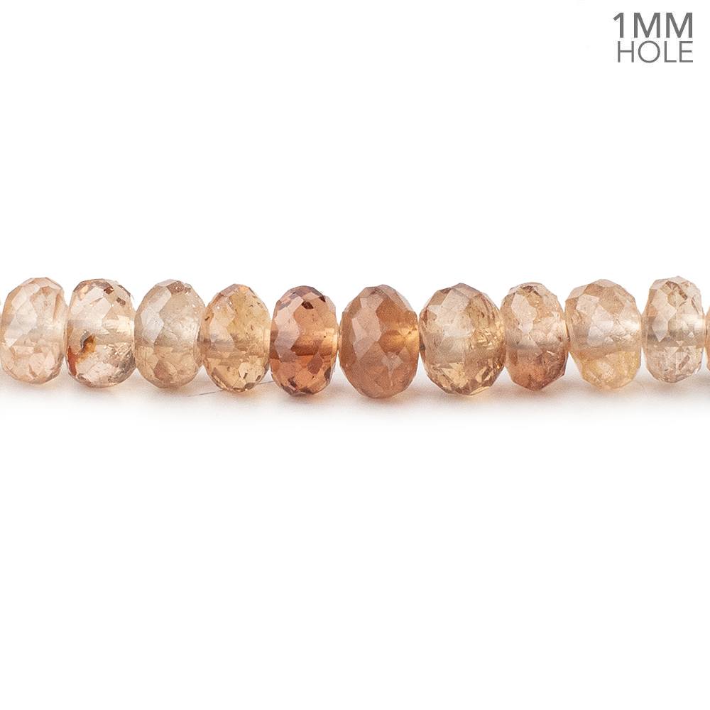 6mm Shaded Imperial Topaz Faceted Rondelle Beads 16 inch 106 pieces 1mm Hole - Beadsofcambay.com