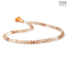 6mm Shaded Imperial Topaz Faceted Rondelle Beads 16 inch 106 pieces 1mm Hole - Beadsofcambay.com