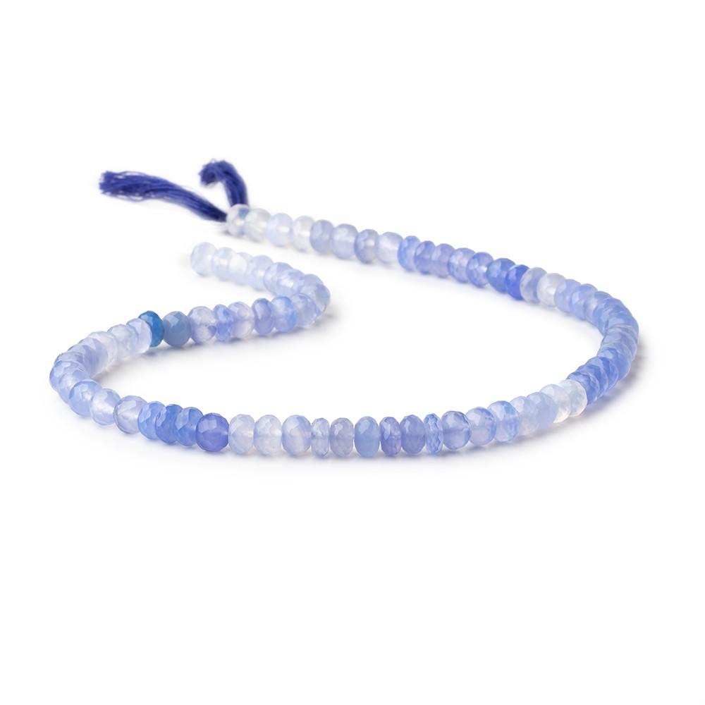 6mm Shaded Santorini Chalcedony Faceted Rondelle Beads 13 inch 76 pieces - Beadsofcambay.com