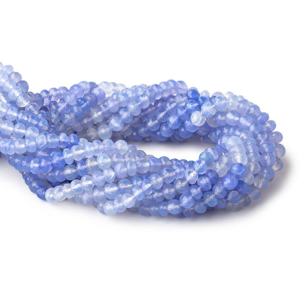 6mm Shaded Santorini Chalcedony Faceted Rondelle Beads 13 inch 76 pieces - Beadsofcambay.com