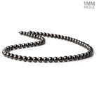 6mm Shungite plain round beads 15.5 inch 63 pieces 1mm hole - Beadsofcambay.com