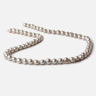 6mm Silver Button Freshwater Pearl Beads 15.5 inch 61 pieces A - Beadsofcambay.com