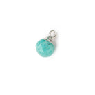 6mm Silver Leafed Amazonite Candy Kiss focal bead Pendant sold as 1 piece - Beadsofcambay.com