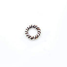 6mm Sterling Silver and Copper Twisted Jumpring 25 pieces - Beadsofcambay.com