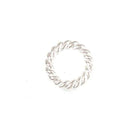 6mm Sterling Silver Twisted Jumpring 25 pcs per bag - Beadsofcambay.com