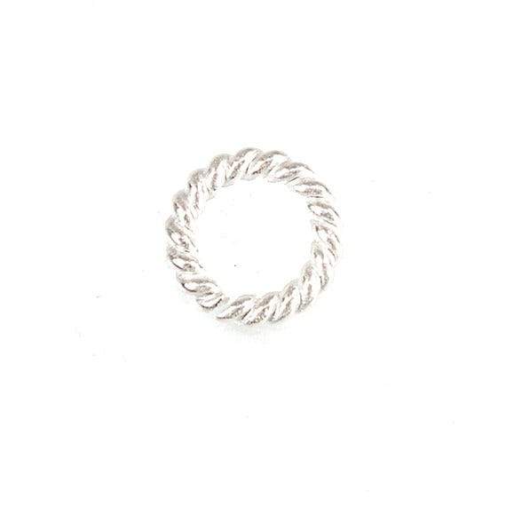 6mm Sterling Silver Twisted Jumpring 25 pcs per bag - Beadsofcambay.com