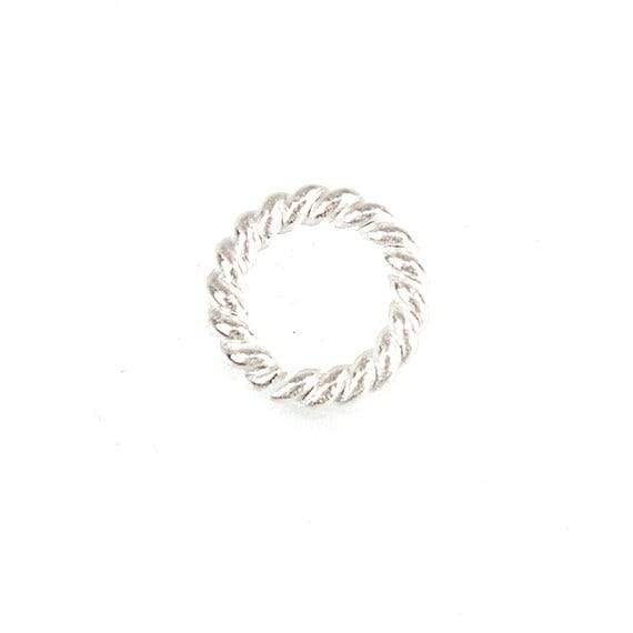 6mm Sterling Silver Twisted Jumpring 25 pcs per bag - Beadsofcambay.com