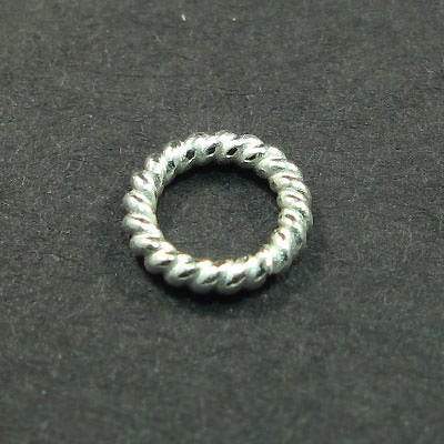 6mm Sterling Silver Twisted Jumpring 25 pcs per bag - Beadsofcambay.com