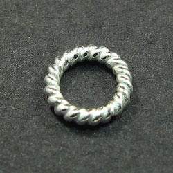 6mm Sterling Silver Twisted Jumpring 25 pcs per bag - Beadsofcambay.com