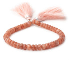 6mm Sunstone Faceted Rondelle Beads 8 inch 52 pieces - Beadsofcambay.com