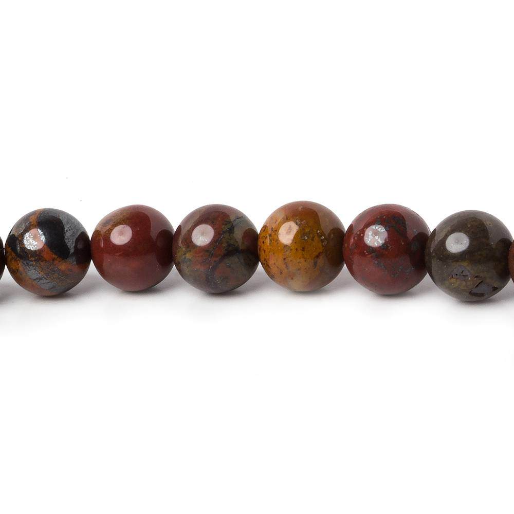 6mm Tiger Iron plain round beads 15 inch 60 pieces - Beadsofcambay.com